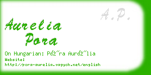 aurelia pora business card